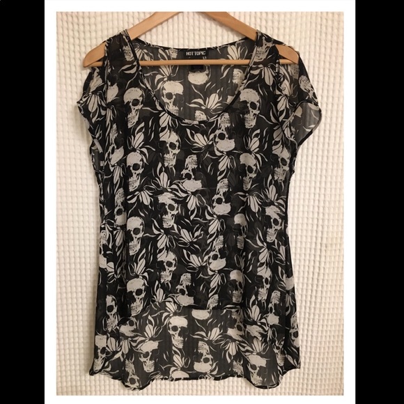 Hot Topic Tops - Hot Topic Tropical Skull